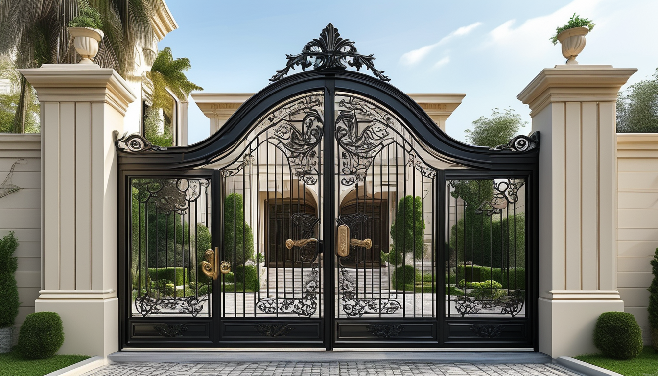 Puerta de acceso de prestigio para residencias privadas
