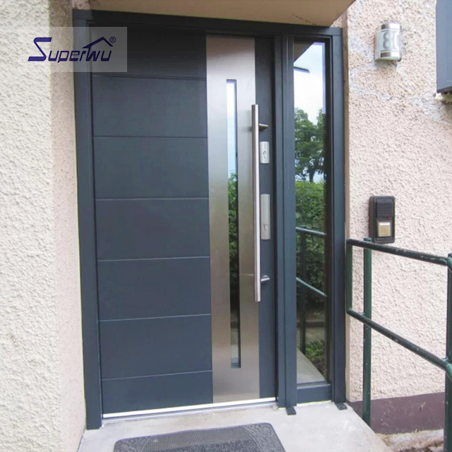 Puertas de entrada exteriores de seguridad resistentes a impactos, con doble acristalamiento y marco de aluminio, conformes a la norma NFRC AS2047, para dormitorios y colegios.
