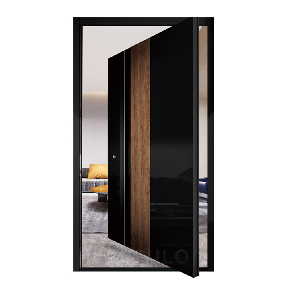 Fábrica de puertas pivotantes profesionales PPD. Personalización completa. Alta calidad. Reconocida. Con manija larga y cerradura inteligente.