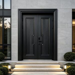 Puerta de entrada de villa de gran tamaño, de aleación de aluminio fundido, pivotante antirrobo de alta resistencia, portón de entrada principal de lujo, hotel moderno e inteligente