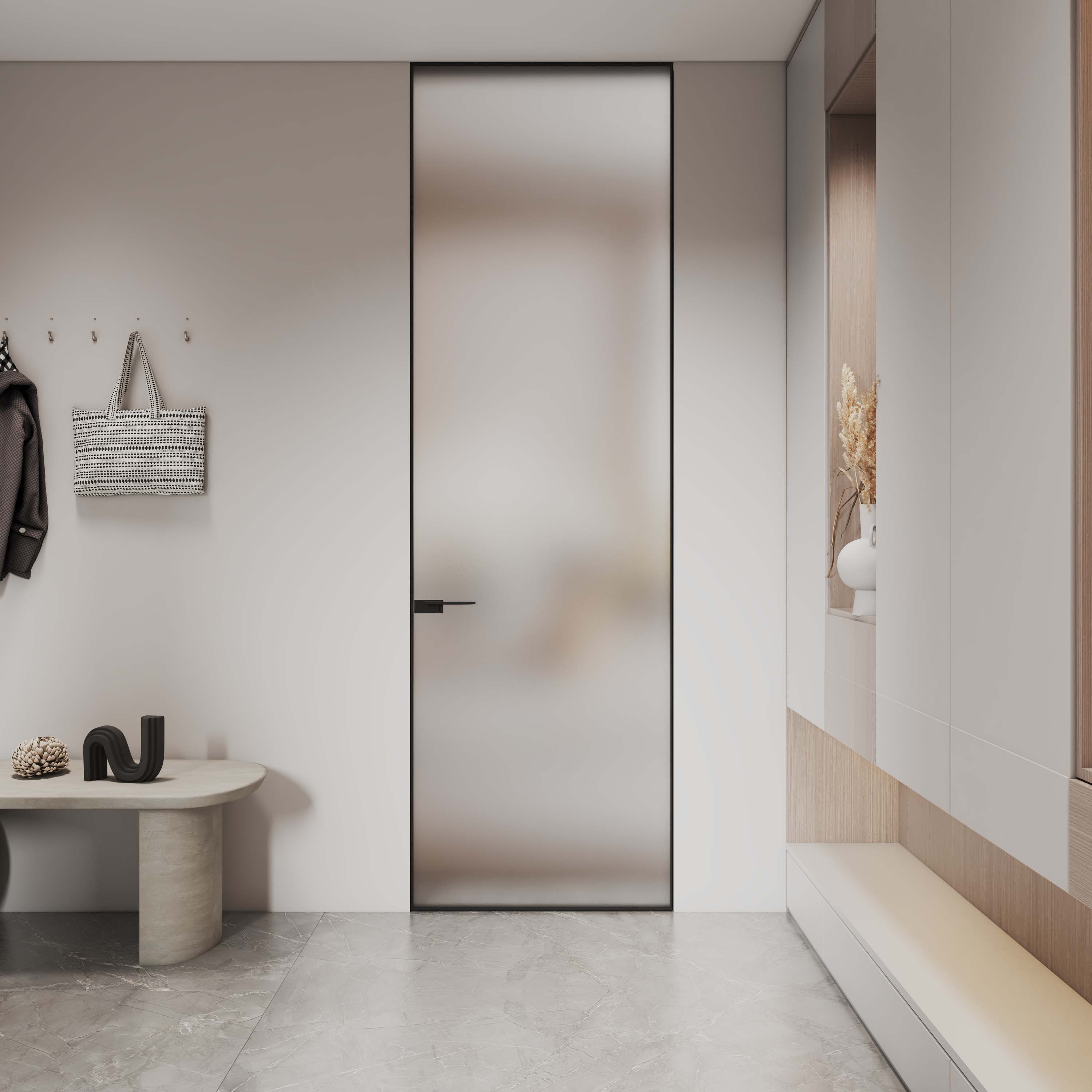 Puerta de aluminio y vidrio sin marco de estilo moderno, venta al por mayor, para el hogar, con característica invisible resistente al viento, superficie acabada, otras puertas.