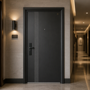Puerta de entrada de acero de estilo moderno antirrobo