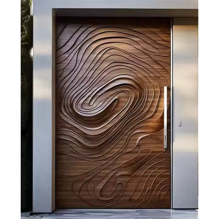 Puerta de entrada pivotante moderna de diseño personalizado