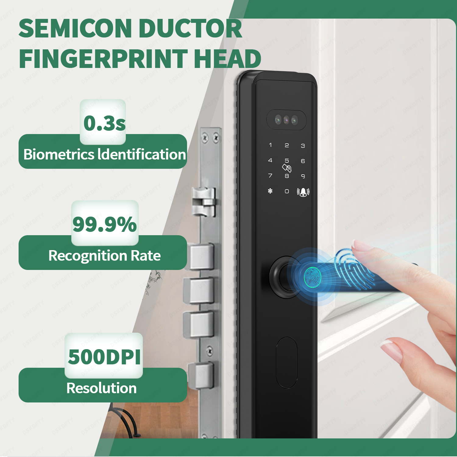 Cerradura digital con contraseña y huella dactilar de aleación de aluminio de alta gama Tuya Ttlock, cerradura inteligente para puerta con Wi-Fi y llave inteligente electrónica.