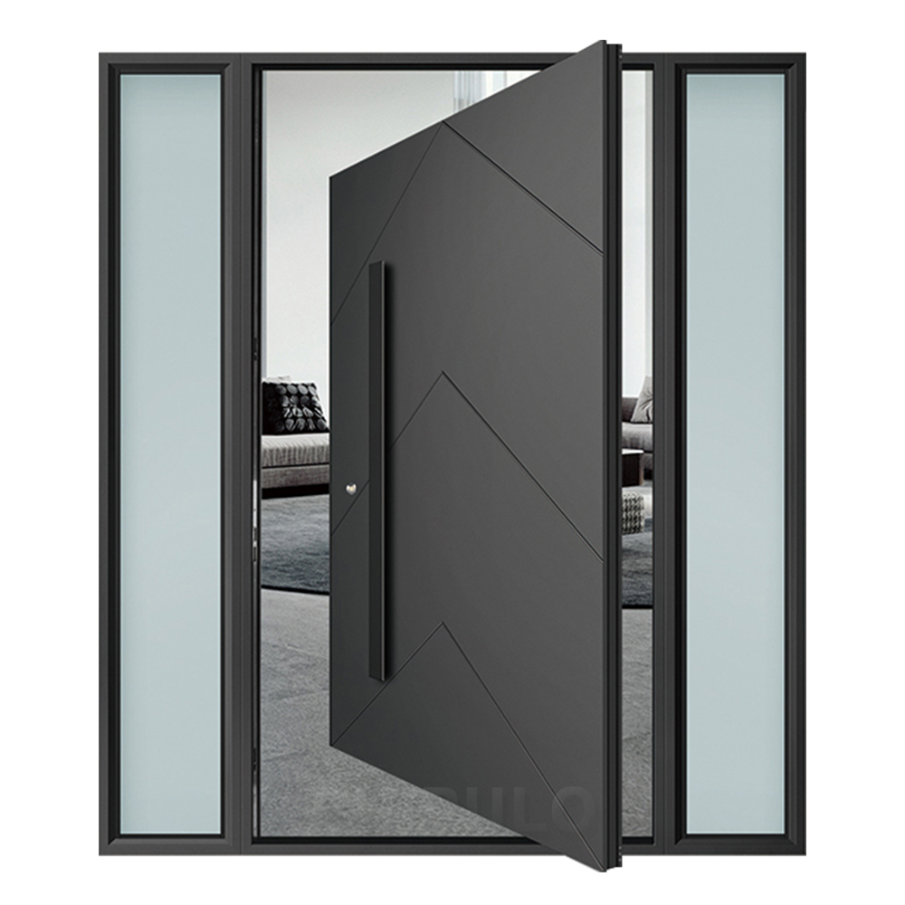 Fábrica de puertas pivotantes profesionales PPD. Personalización completa. Alta calidad. Reconocida. Con manija larga y cerradura inteligente.