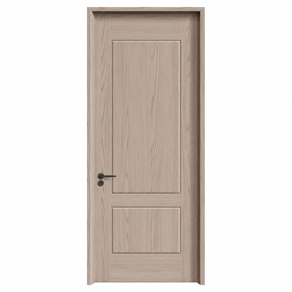 Puerta exterior de aluminio y madera, anticorrosión, de construcción duradera.