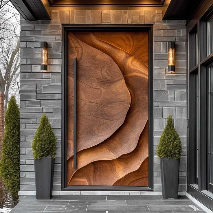 Diseño contemporáneo de puerta pivotante exterior