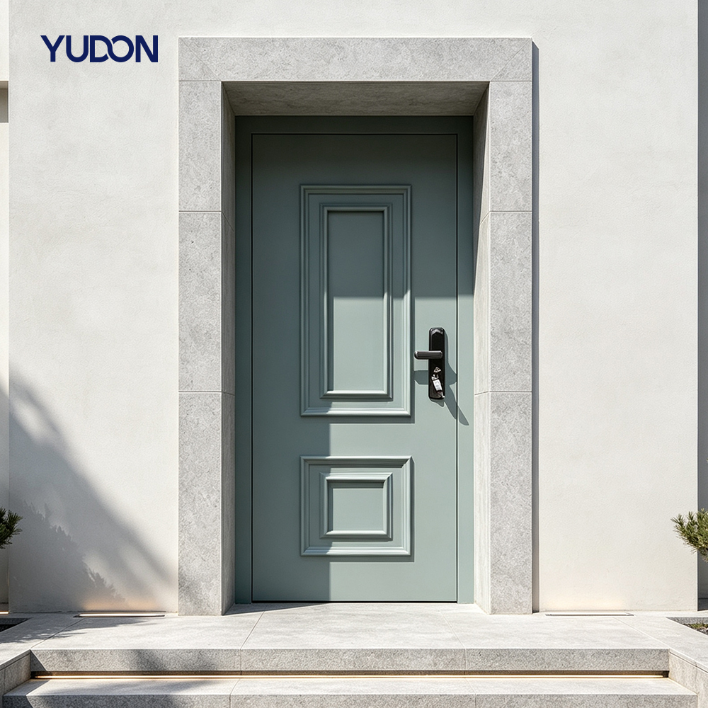 Puerta blindada reforzada YUDON DOOR, a prueba de balas, resistente a impactos, impermeable, con cerradura inteligente y cerrojo para casa dúplex.