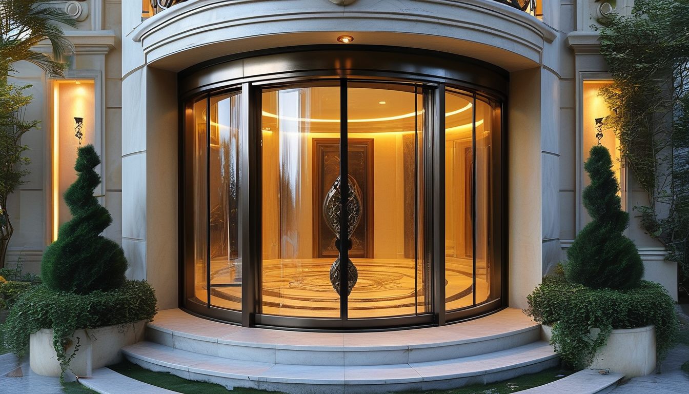 Puerta pivotante de gran formato para villas de lujo