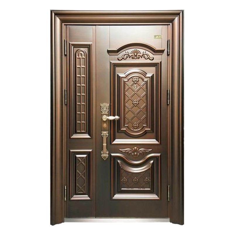 Gran oferta: Puerta de entrada doble metálica de diseño moderno con seguridad