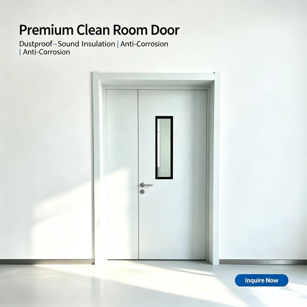 Las puertas de entrada manuales modernas de acero inoxidable, robustas y fáciles de instalar, se utilizan en apartamentos y hospitales.
