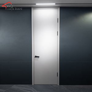 Puerta de PVC de estilo europeo sencilla con estructura estable para habitaciones de hotel. Permite personalización.