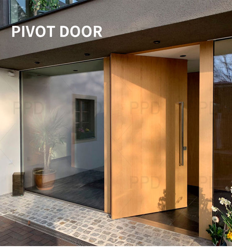Puerta de entrada pivotante de diseño exclusivo
