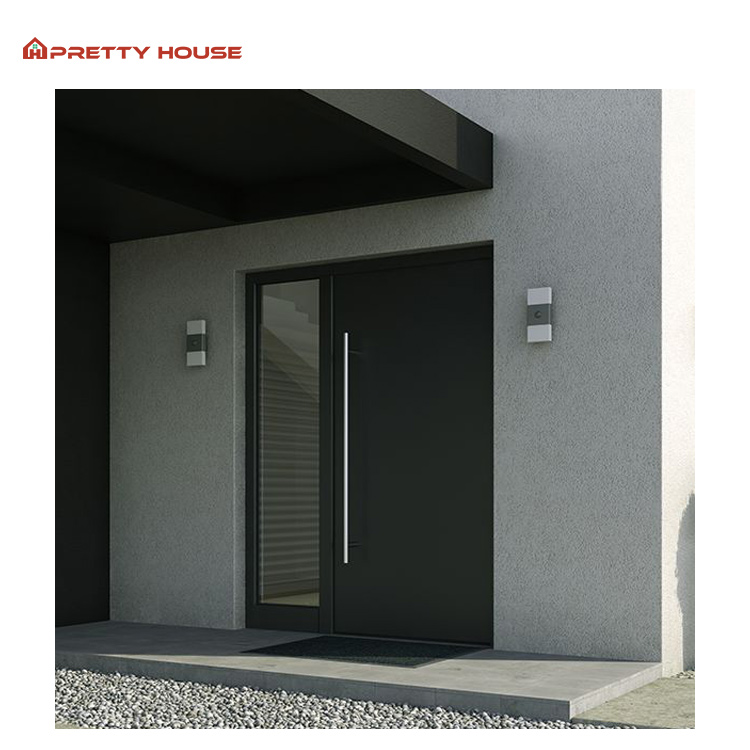 Puerta doble de aluminio francesa insonorizada e impermeable.
