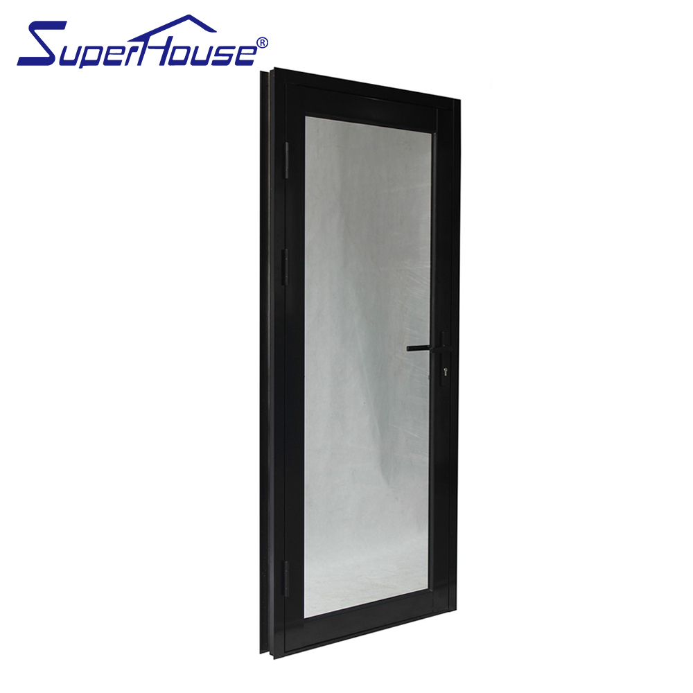 Puertas resistentes a huracanes, resistentes a impactos, con rotura de puente térmico, resistentes al viento, de aluminio, con triple acristalamiento y bisagras de cristal.