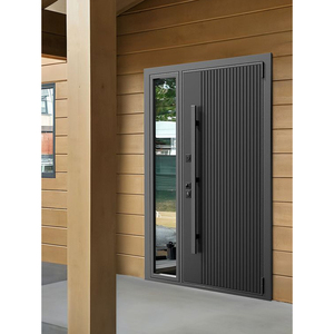 Puertas de entrada principales de madera maciza de estilo americano contemporáneo