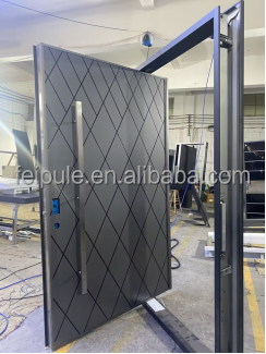 Fábrica de puertas pivotantes profesionales PPD. Personalización completa. Alta calidad. Reconocida. Con manija larga y cerradura inteligente.