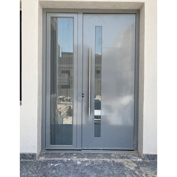 Puertas de entrada principales de madera maciza de estilo americano contemporáneo