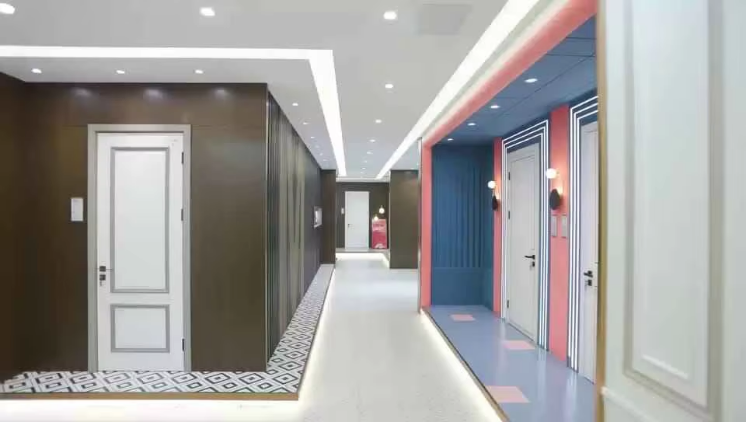 Modern Wooden Fire Rated Hospital Room Door 20-60Minute WH Certified for Hotel Resort Apartment Office School Dormitory