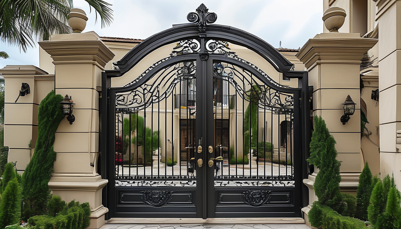 Puerta de villa de lujo para arquitectura personalizada