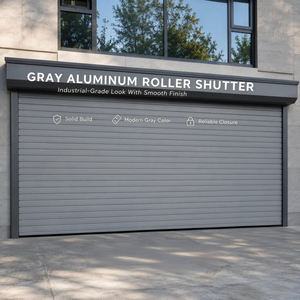 Persiana enrollable de aluminio duradera y resistente a la corrosión para garajes residenciales, seguridad del hogar y protección contra la intemperie.