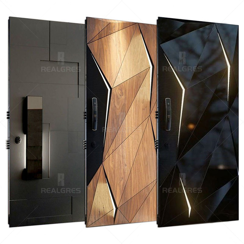 Puerta de entrada pivotante de aluminio de diseño moderno Alucasa, estilo nuevo, para villas de lujo, puertas de vidrio modernas para casas.
