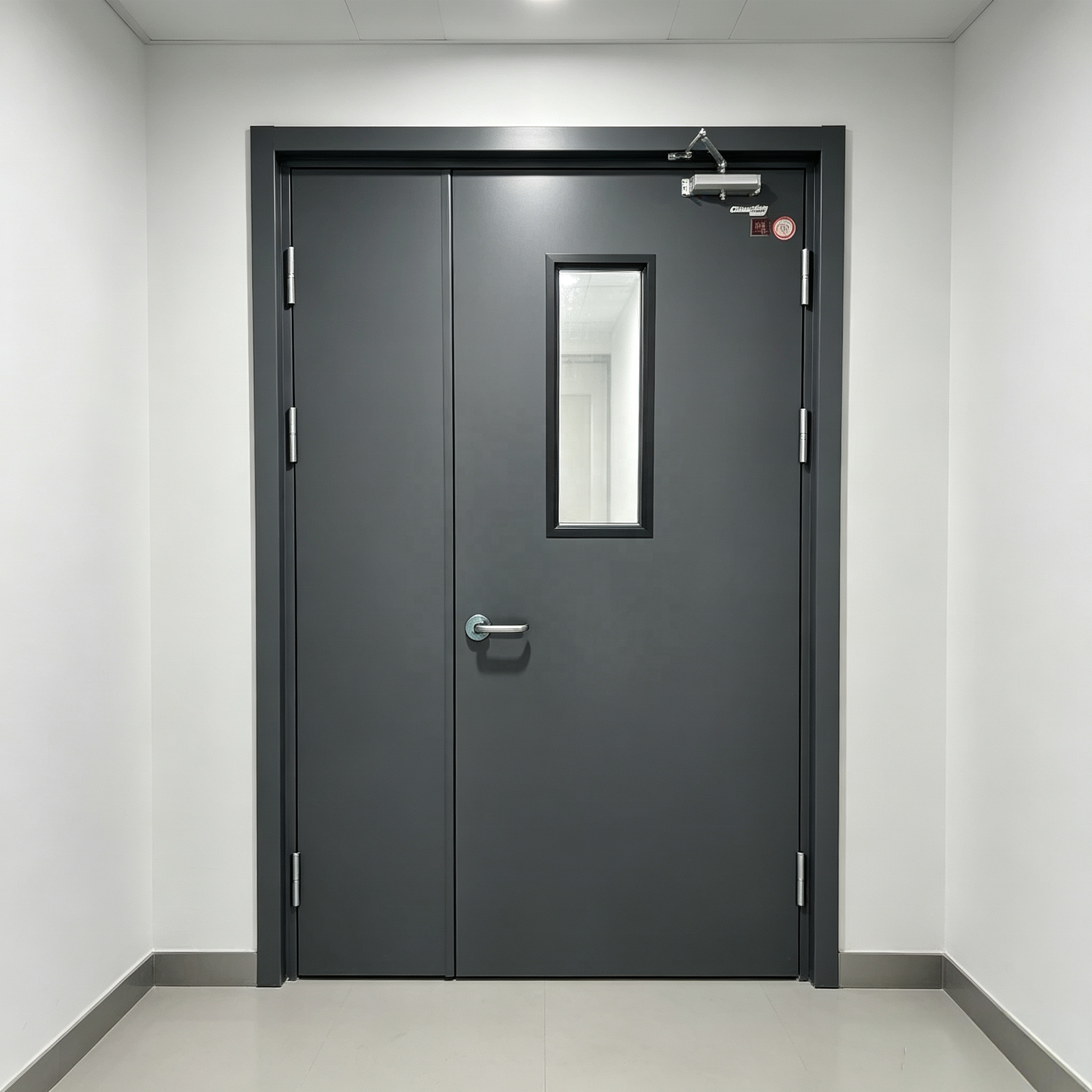 Las puertas de entrada manuales modernas de acero inoxidable, robustas y fáciles de instalar, se utilizan en apartamentos y hospitales.