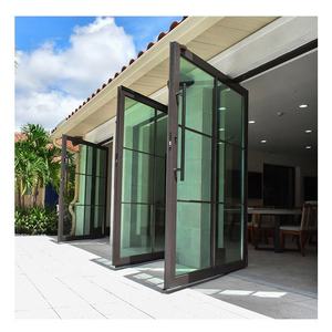 Puertas pivotantes de aluminio y vidrio, fabricadas a medida en fábrica, en varios tamaños, a precios asequibles. Puertas giratorias de vidrio y aluminio. Puertas manuales de vidrio resistentes a la humedad.