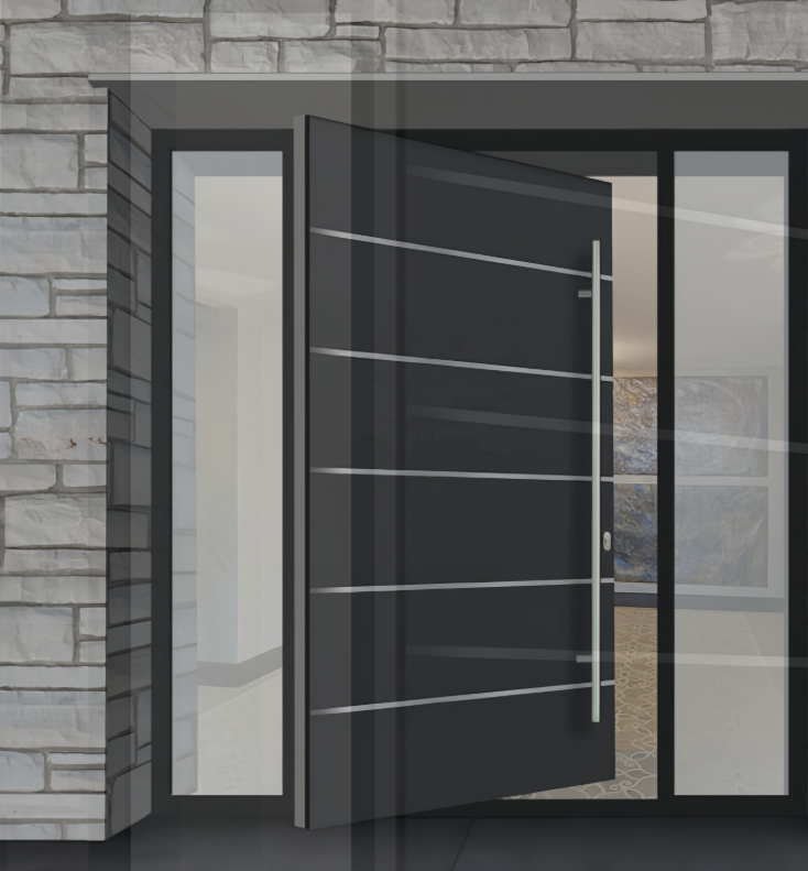 Entrada manual inteligente antirrobo con huella dactilar, insonorizada, para vestíbulo de apartamento, con caja fuerte y puerta silenciosa tipo pozo de entrada.