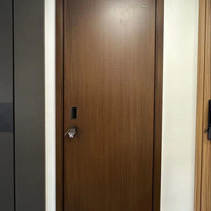 Puerta moderna de acero con clasificación de resistencia al fuego UL Listed 1-3 horas para habitaciones de hotel. Puertas ignífugas para proyectos de apartamentos hoteleros.