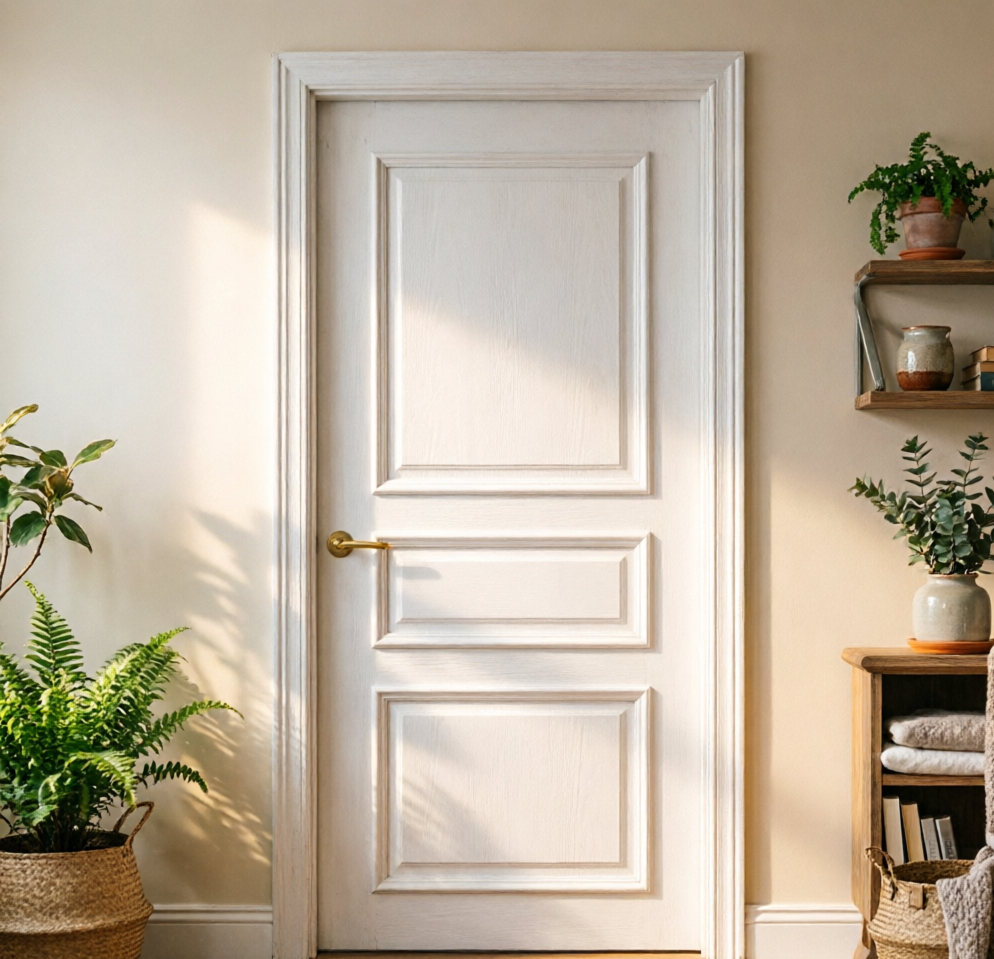 Puertas de entrada principales modernas, impermeables y personalizadas, con acabado de chapa de MDF y puerta principal pivotante de madera insonorizada para proyecto de villa hotelera.
