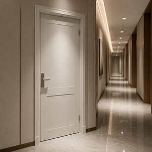 Puertas batientes precolgadas de madera maciza