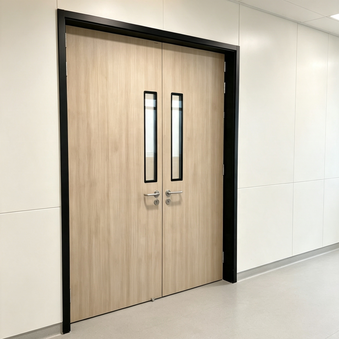 Las puertas de entrada manuales modernas de acero inoxidable, robustas y fáciles de instalar, se utilizan en apartamentos y hospitales.