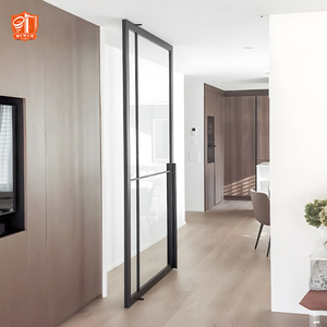 Puertas pivotantes Slimline marco de acero y cristal