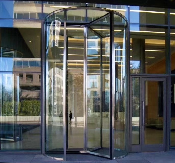 Nuevas puertas comerciales 2026, puerta giratoria automática de 3 hojas con cristal, puerta giratoria de cristal, fabricante de fábrica, precio más bajo.