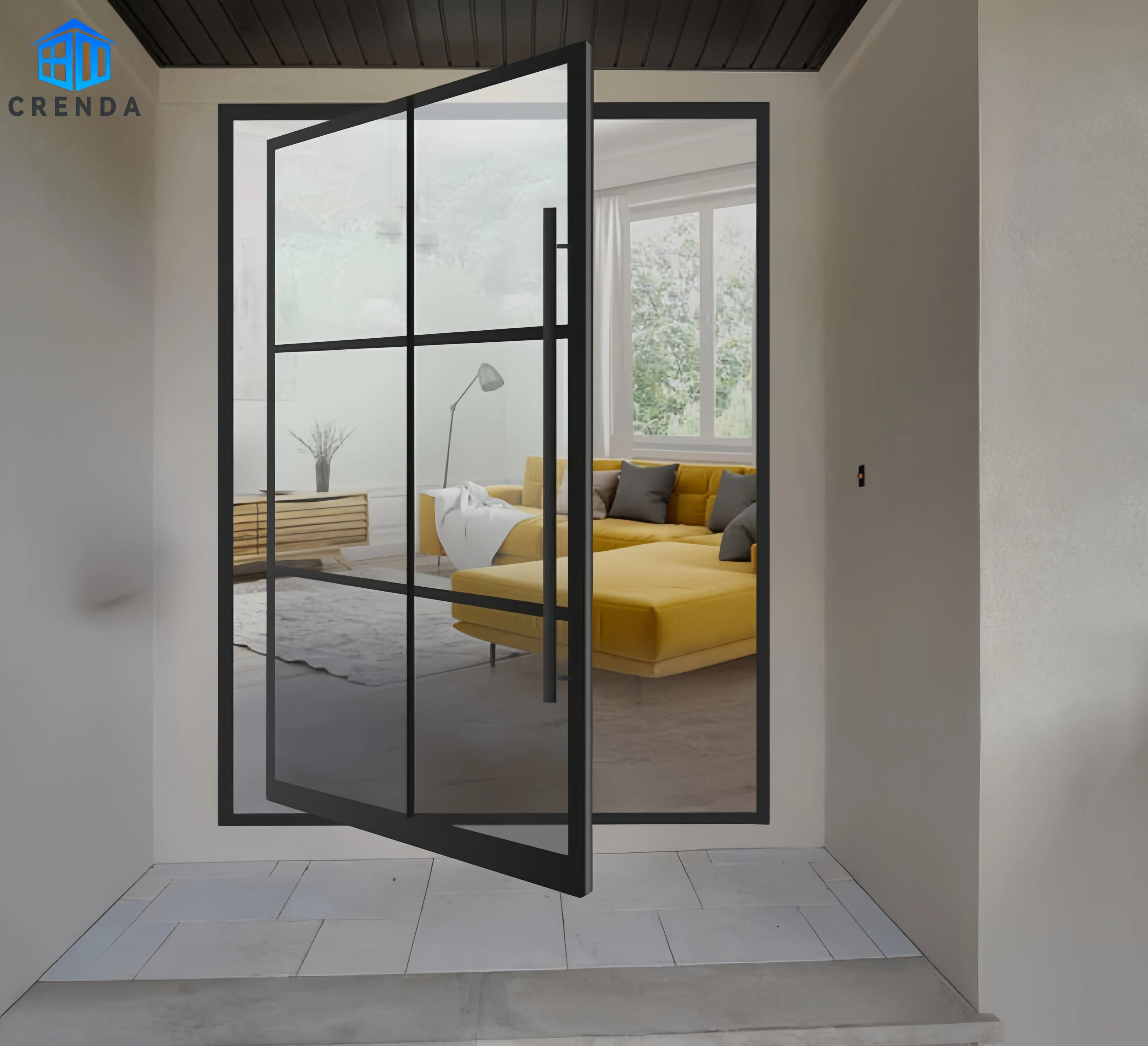 Puertas pivotantes de acero con vidrio a precio mayorista de fábrica. Directamente de fábrica, OEM y ODM.