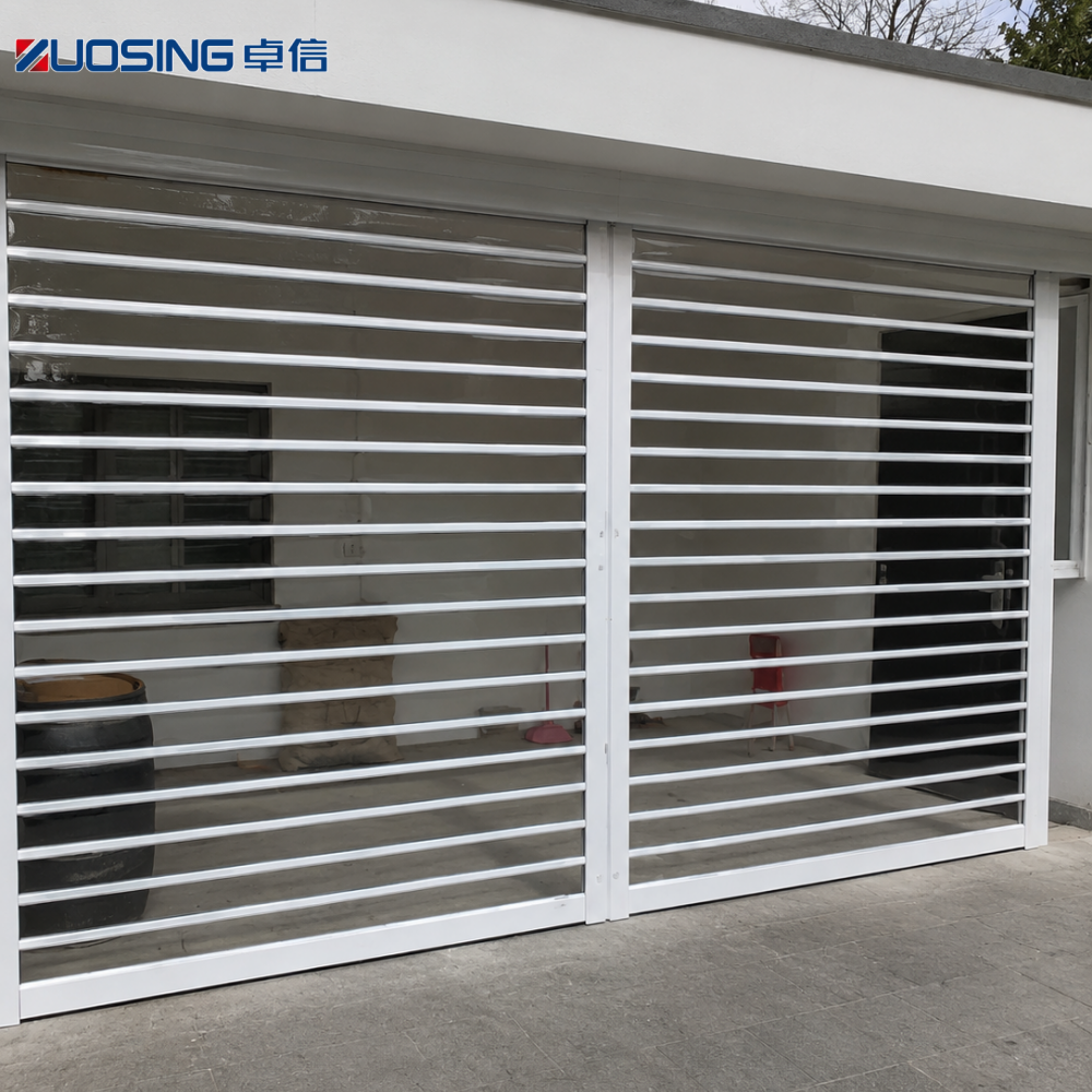 Persiana enrollable de aluminio duradera y resistente a la corrosión para garajes residenciales, seguridad del hogar y protección contra la intemperie.