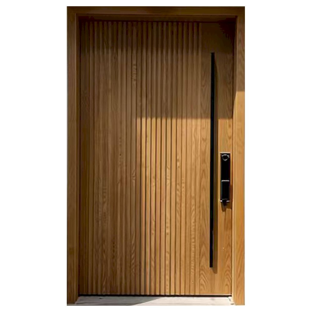 Puerta pivotante de entrada directa de fábrica con sistema de cierre multipunto. Puerta giratoria de madera maciza de diseño lujoso.