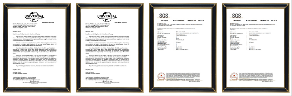 Certificados de homologación y calidad internacional