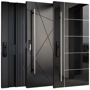 Puerta de entrada pivotante de aluminio de diseño moderno Alucasa, estilo nuevo, para villas de lujo, puertas de vidrio modernas para casas.