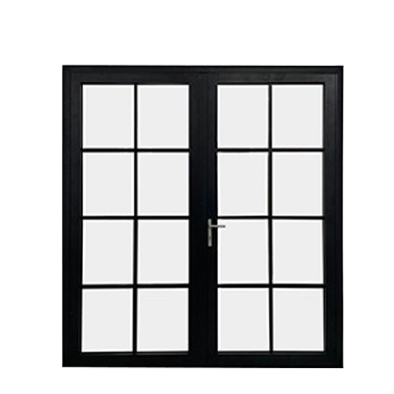 Puerta francesa de aluminio NFRC con vidrio y aislamiento térmico. Diseño moderno para proyectos comerciales: solución integral para el proyecto.