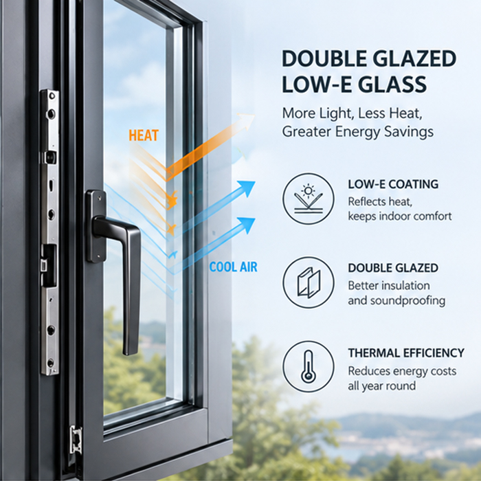 Puertas correderas de aluminio a medida para terrazas de hoteles, balcones de villas, apartamentos y espacios exteriores modernos.