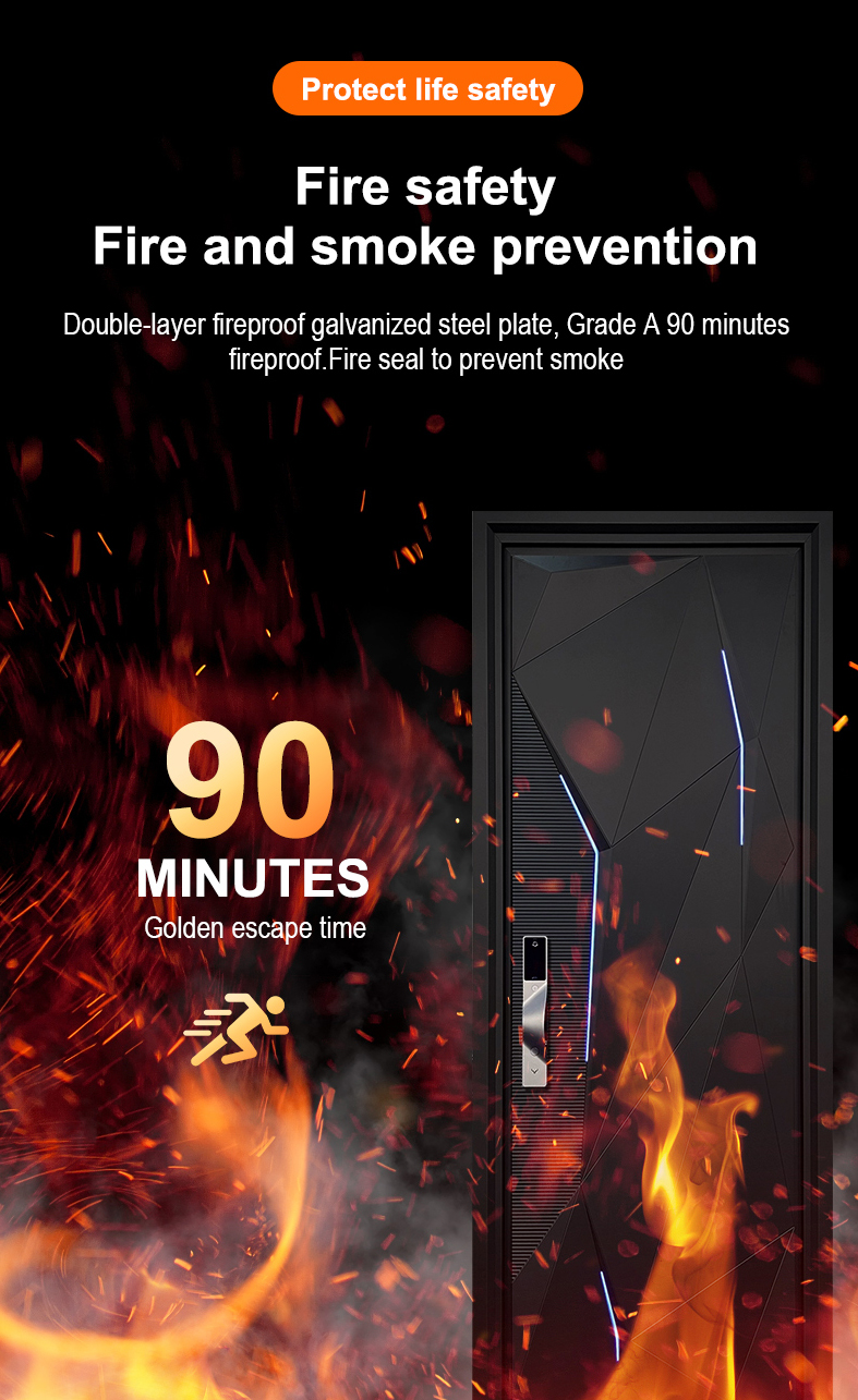 Puerta para vivienda contemporánea con panel de aluminio