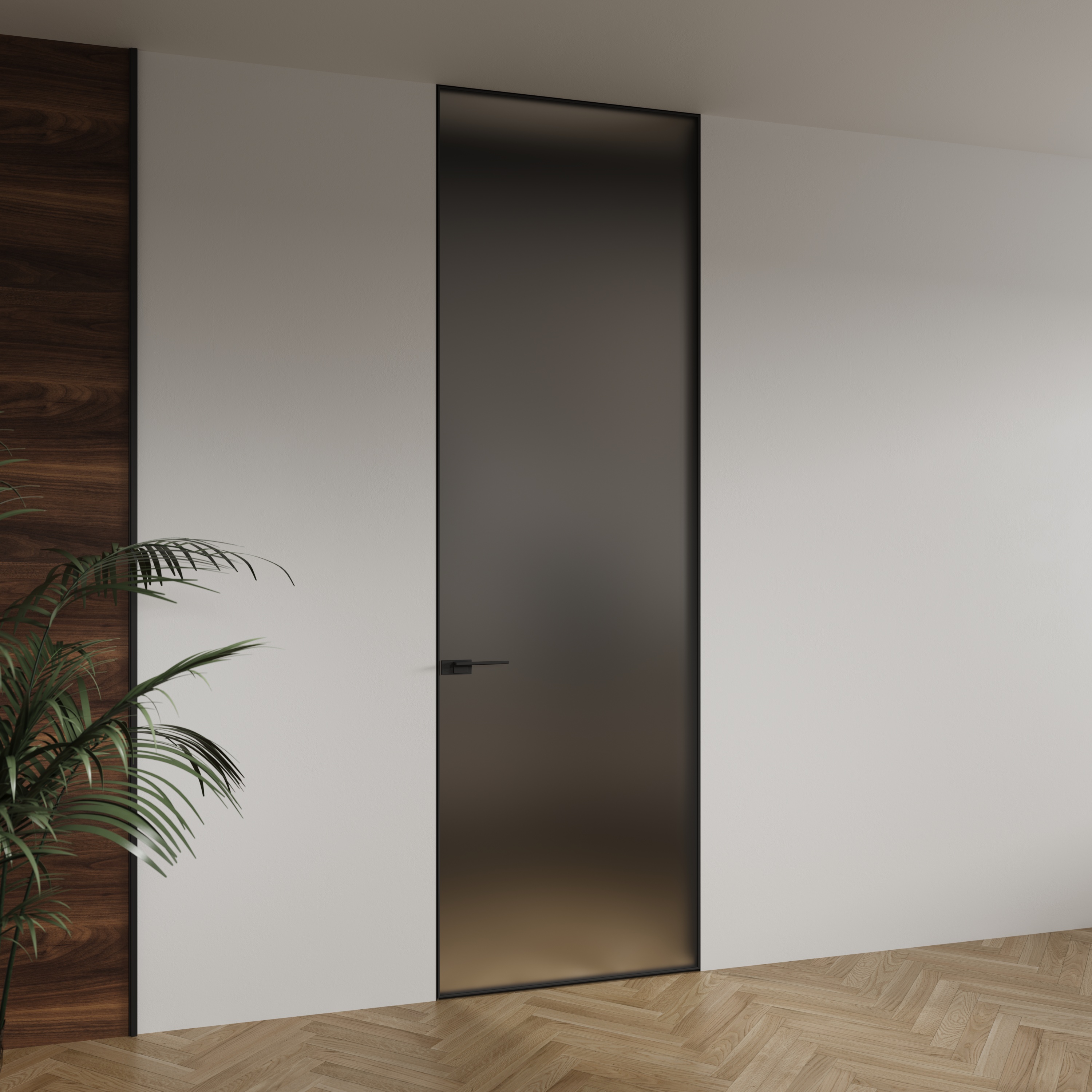 Puerta de aluminio y vidrio sin marco de estilo moderno, venta al por mayor, para el hogar, con característica invisible resistente al viento, superficie acabada, otras puertas.