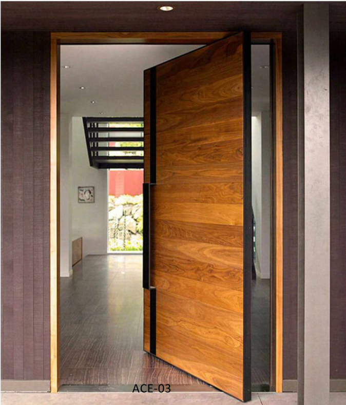 Puerta de entrada de madera maciza