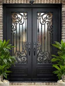 Puerta exterior doble de hierro forjado térmicamente aislada modelo 2026