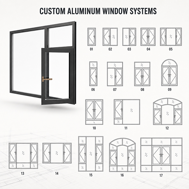 Puertas correderas de aluminio a medida para terrazas de hoteles, balcones de villas, apartamentos y espacios exteriores modernos.