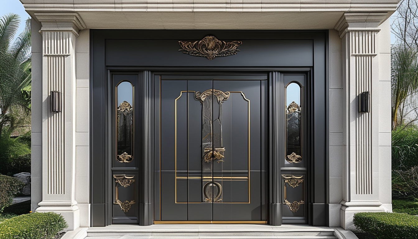 Puerta de aluminio premium para residencias unifamiliares
