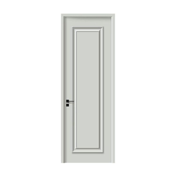Juego de puertas interiores modernas de MDF pintadas para hoteles y apartamentos, con apertura manual. Incluye marco y manijas.