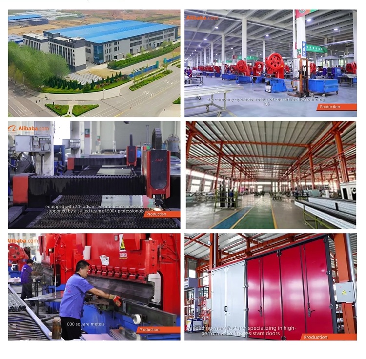 Instalaciones de la fábrica de producción de puertas de acero